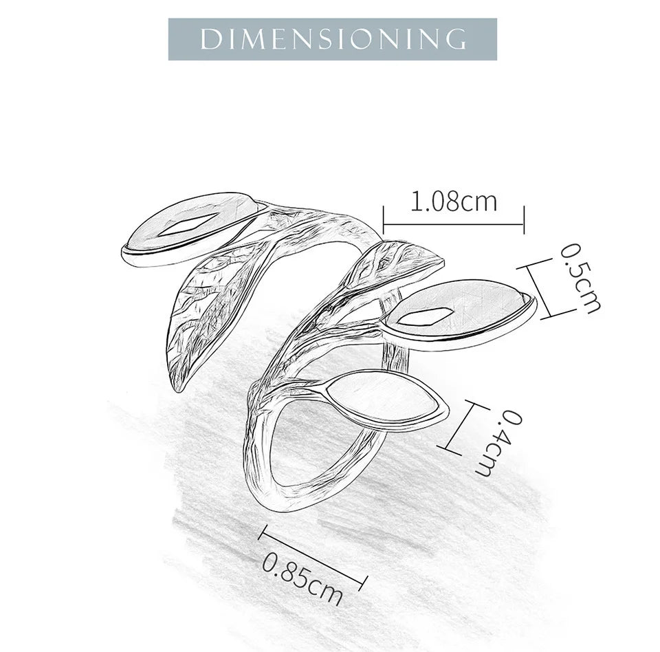 Spring in the Air Leaves Rings for Women