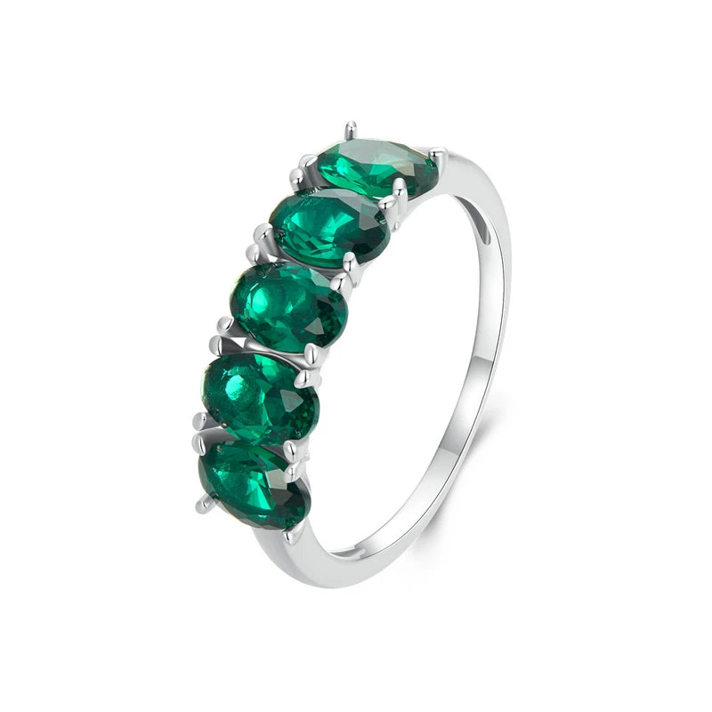 Luxurious Green Zircon Rings/ Fine Jewelry