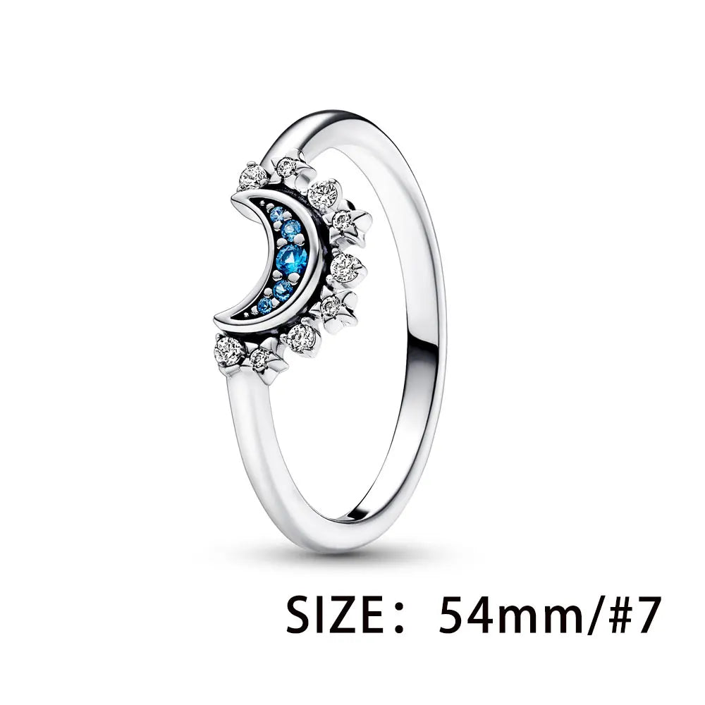 Flower Sun Moon Star Combo Rings