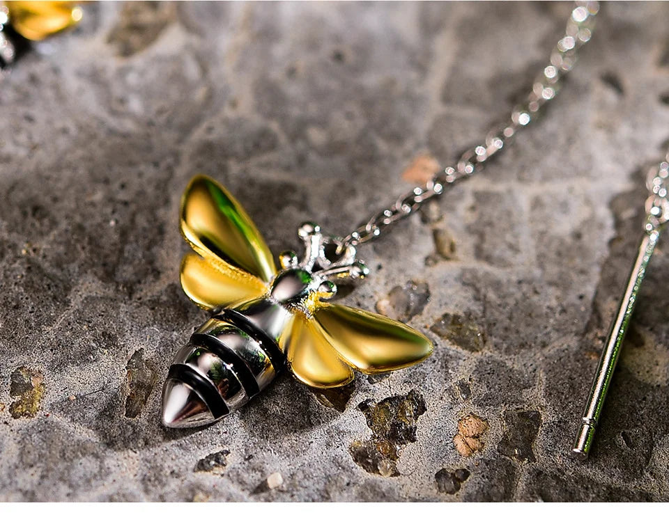 Honey Bee Dangle Earrings